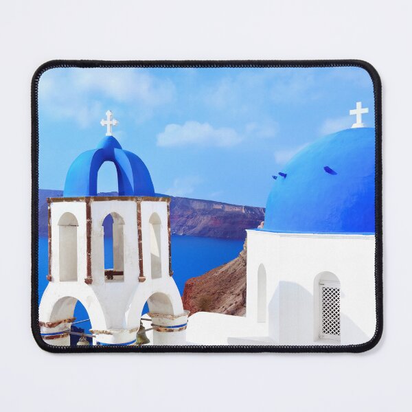 Item preview, Santorini Greece - Blue Domes White Buildings Stunning Day designed and sold by Adam Gormley.
