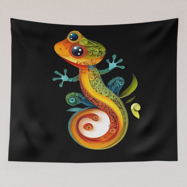 Item preview, Cute Quilled Paper Gecko designed and sold by PrintsByFrank.