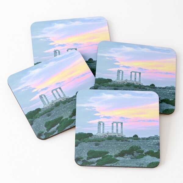 Item preview, Poseidon Temple Athens Sounion Coast Sunset Glow designed and sold by Adam Gormley.