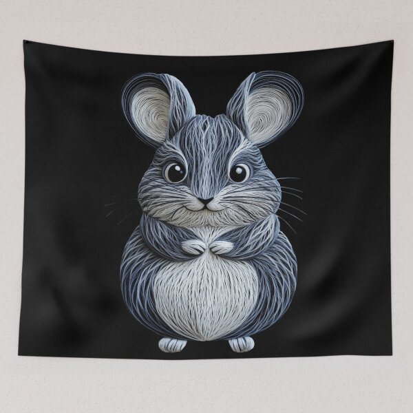 Item preview, Cute Quilled Paper Chinchilla  designed and sold by PrintsByFrank.