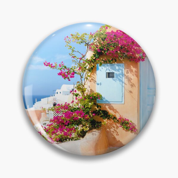Item preview, Oia Santorini Greece Spanish Style Villa Bougainvillea designed and sold by Adam Gormley.