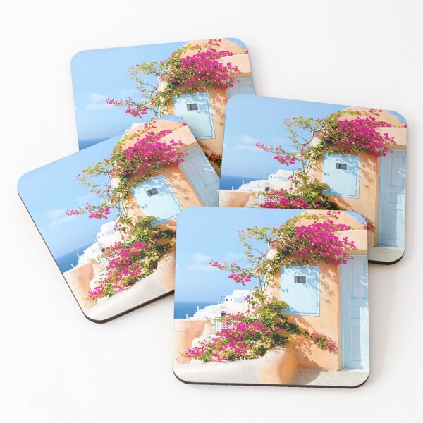 Item preview, Oia Santorini Greece Spanish Style Villa Bougainvillea designed and sold by Adam Gormley.