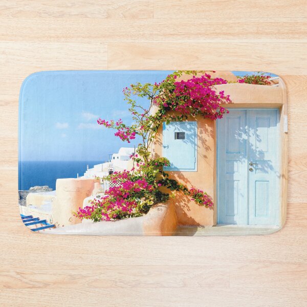 Item preview, Oia Santorini Greece Spanish Style Villa Bougainvillea designed and sold by Adam Gormley.