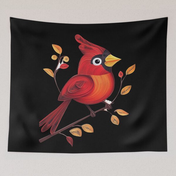 Item preview, Cute Quilled Paper Cardinal designed and sold by PrintsByFrank.