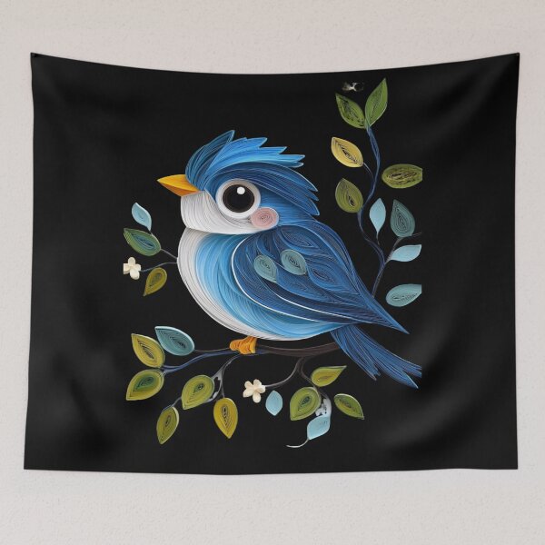 Item preview, Cute Quilled Paper Bluebird designed and sold by PrintsByFrank.