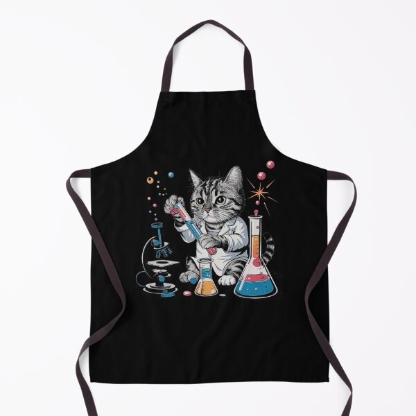 Item preview, Scientific Cat Artwork: Cute Kitten in a Chemistry Lab designed and sold by love3617.