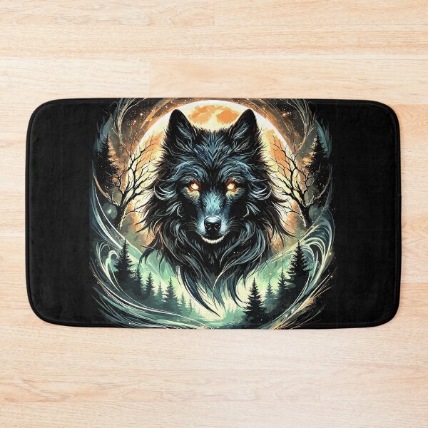 Item preview, Mystic Wolf Under the Full Moon designed and sold by Artbyminga.