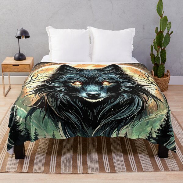 Item preview, Mystic Wolf Under the Full Moon designed and sold by Artbyminga.