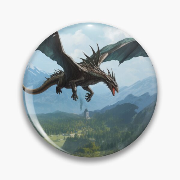Item preview, Dragon near Mountains designed and sold by GrinGalore.
