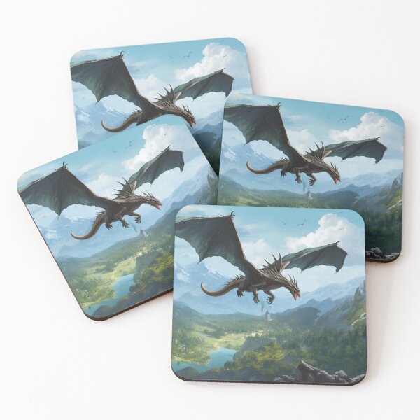 Item preview, Dragon near Mountains designed and sold by GrinGalore.