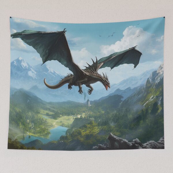 Item preview, Dragon near Mountains designed and sold by GrinGalore.