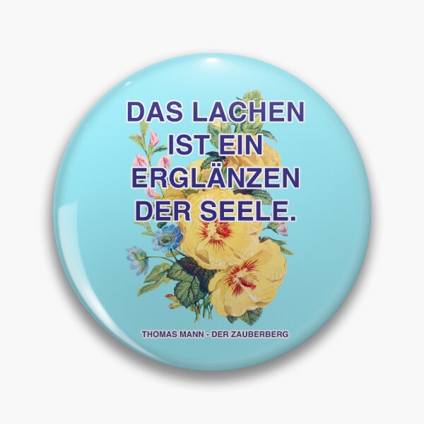 Item preview, Laughter is a shining of the soul, Thomas Mann quote designed and sold by Mauswohn.