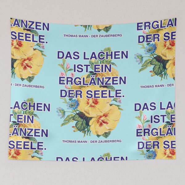 Item preview, Laughter is a shining of the soul, Thomas Mann quote designed and sold by Mauswohn.