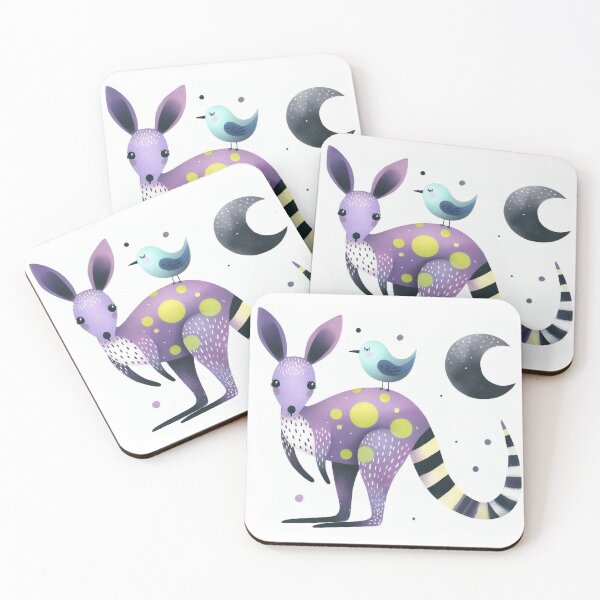 Item preview, A whimsical illustration of charming Kangaroo designed and sold by Beyondnote-Art.