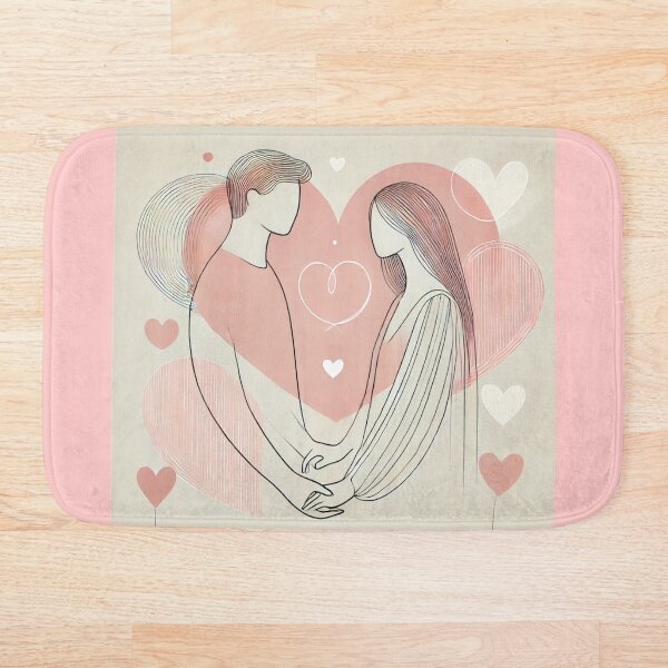 Item preview, Minimalist Romantic Couple Illustration designed and sold by GusiaTreasures.