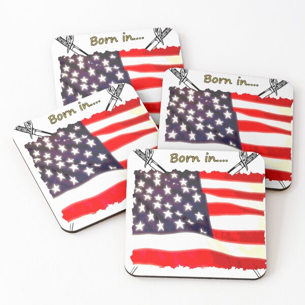Item preview, USA Flag, Born in USA designed and sold by PokaYoke.