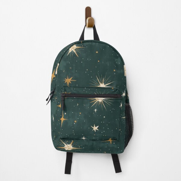 Artikelvorschau, Elegantes goldenes Starburst-Muster – Himmlisches Vintage-Design auf Blaugrün entworfen und verkauft von Moisky Patterns.