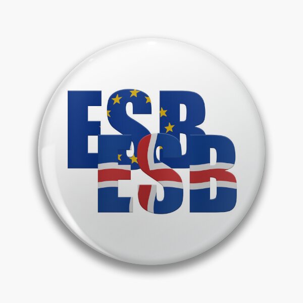 Item preview, ESB Evrópusambandið (European Union - EU) in Icelandic with the Iceland and EU flags overlay .  designed and sold by funkyworm.