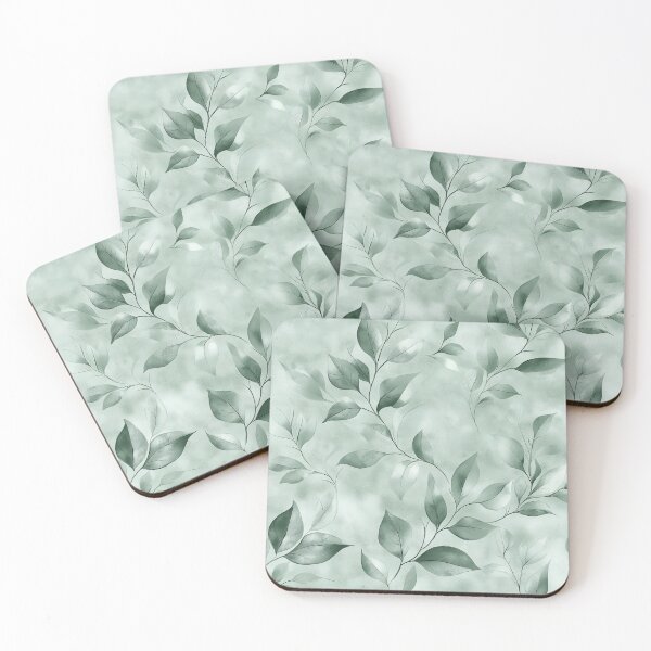 Item preview, Elegant Green Leaf Pattern – Soft Watercolor Botanical Design designed and sold by Moisky Patterns.