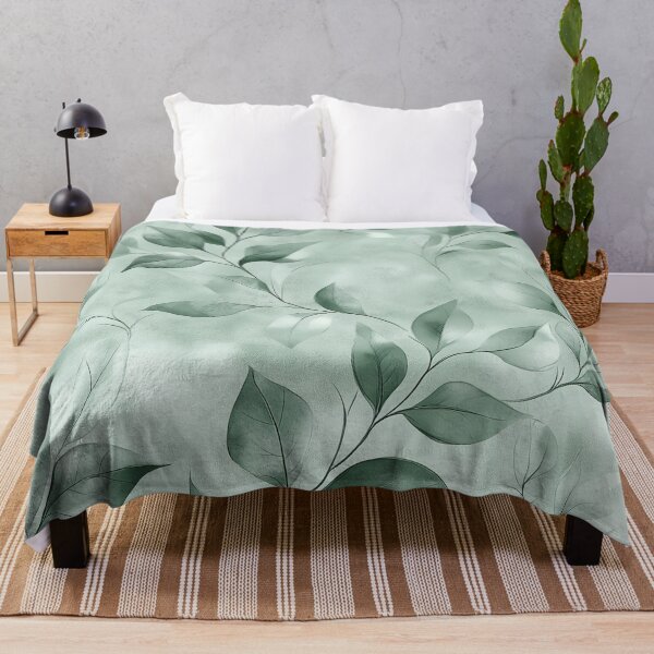 Item preview, Elegant Green Leaf Pattern – Soft Watercolor Botanical Design designed and sold by Moisky Patterns.