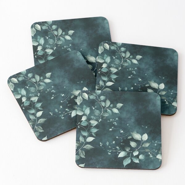 Item preview, Moody Botanical Leaf Pattern – Elegant Dark Green Floral Design designed and sold by Moisky Patterns.