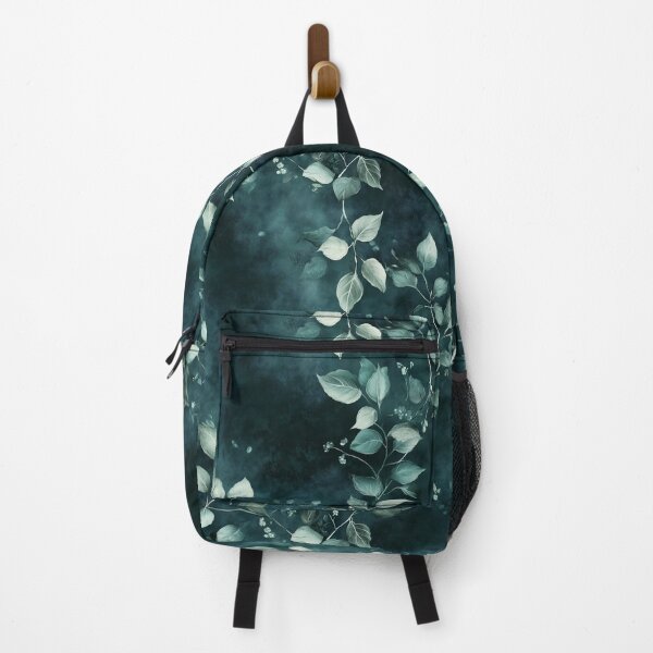 Item preview, Moody Botanical Leaf Pattern – Elegant Dark Green Floral Design designed and sold by Moisky Patterns.
