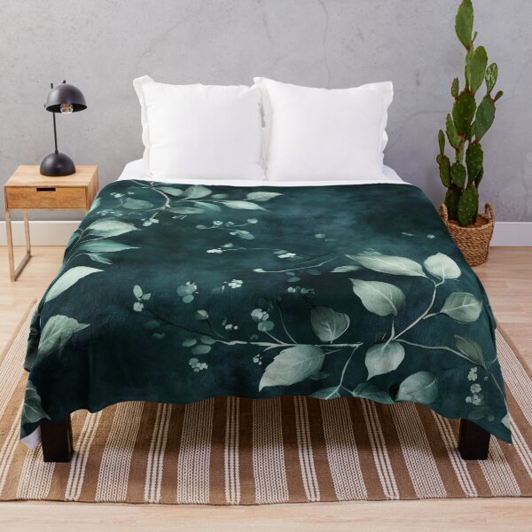 Item preview, Moody Botanical Leaf Pattern – Elegant Dark Green Floral Design designed and sold by Moisky Patterns.
