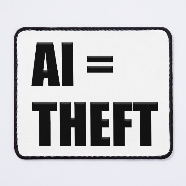 Item preview, AI = theft in impact font. designed and sold by funkyworm.