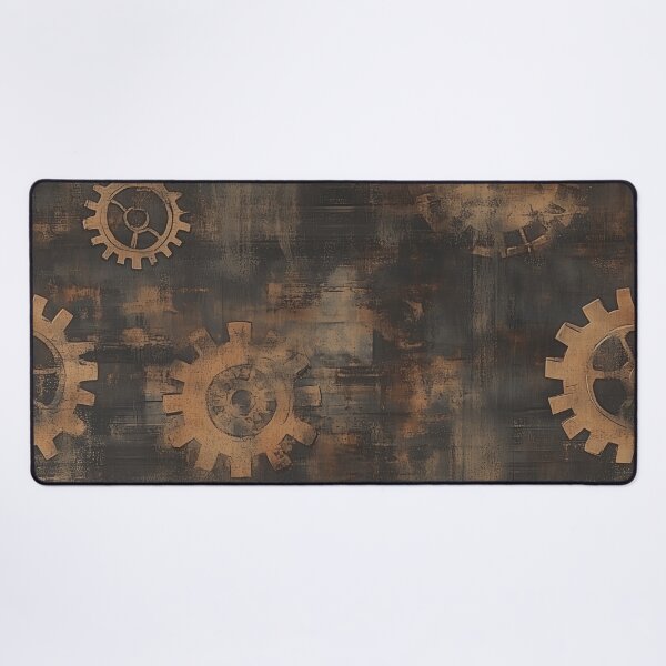Item preview, Steampunk Gear Pattern – Rustic Industrial Design with Textured Background designed and sold by Moisky Patterns.