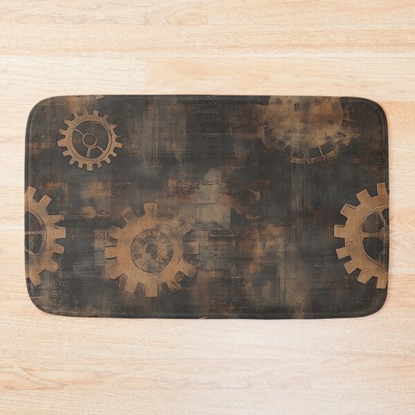 Item preview, Steampunk Gear Pattern – Rustic Industrial Design with Textured Background designed and sold by Moisky Patterns.
