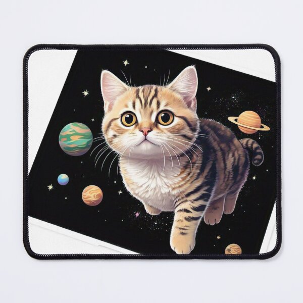 Item preview, Illustrations of cats floating in space, surrounded by stars and planets. designed and sold by InsightA.