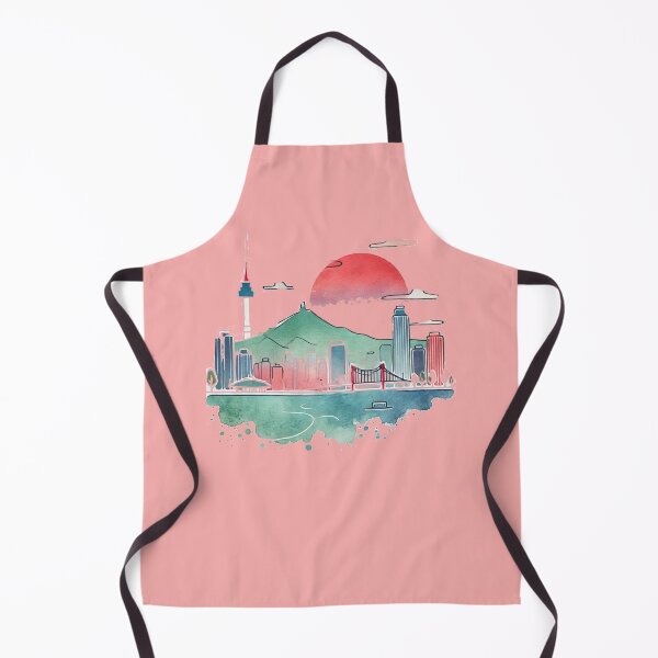 Item preview, Incheon Songdo Minimalist Watercolor Sticker Design, designed and sold by PaintMeWorld.