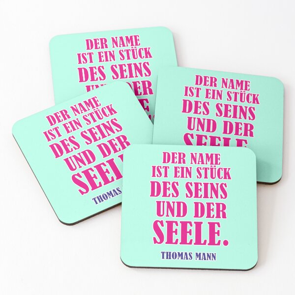 Artikelvorschau, Der Name ist ein Stück des Seins und der Seele, Thomas Mann Zitat entworfen und verkauft von Mauswohn.