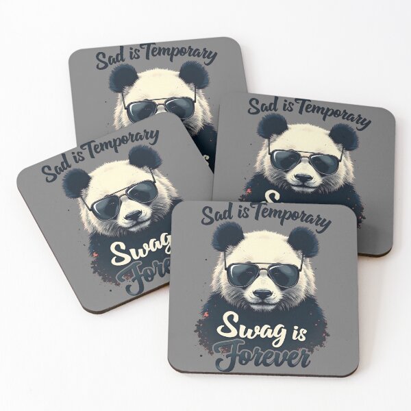 Item preview, Sad Is Temporary Swag Is Forever - Panda Sunglasses designed and sold by kjp-design.