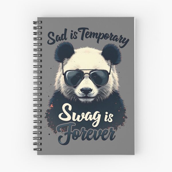 Item preview, Sad Is Temporary Swag Is Forever - Panda Sunglasses designed and sold by kjp-design.