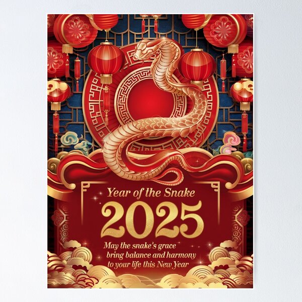 Item preview, Chinese Lunar New Year of the Snake 2025 designed and sold by Margival.