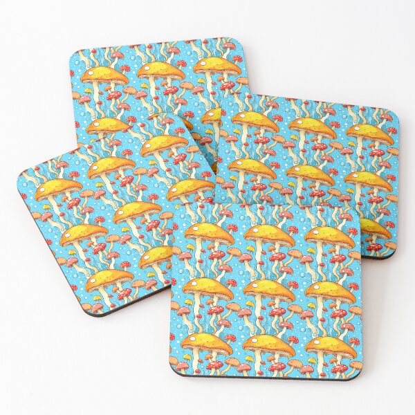 Item preview, Psychadelic Shrooms Seamless Pattern designed and sold by LianaCreates.