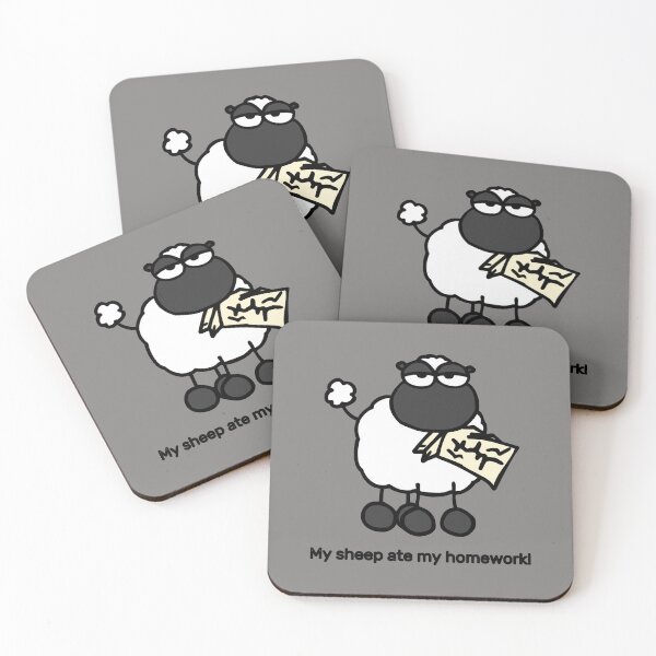 Item preview, My Sheep ate my Homework in gray designed and sold by kulkaban.