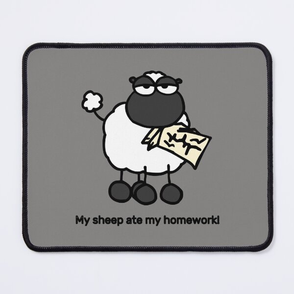 Item preview, My Sheep ate my Homework in gray designed and sold by kulkaban.