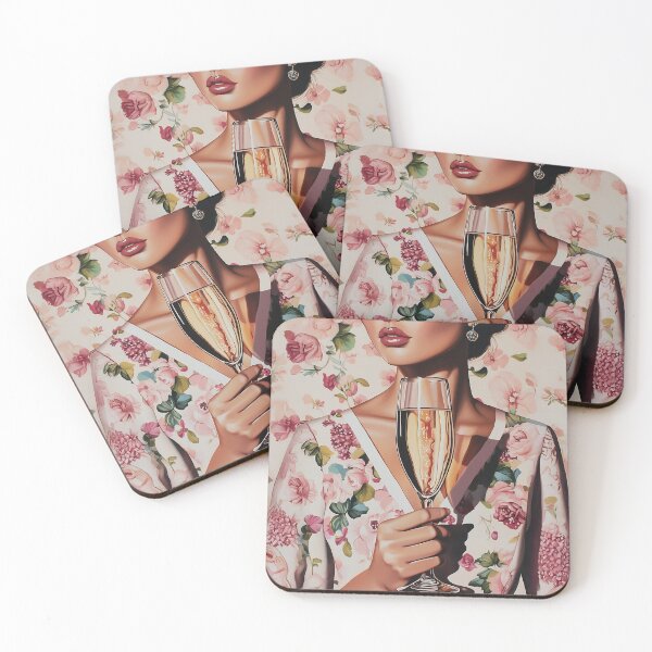 Item preview, Elegance and Bubbly Charm - A Woman’s Graceful Toast designed and sold by junkydotcom.