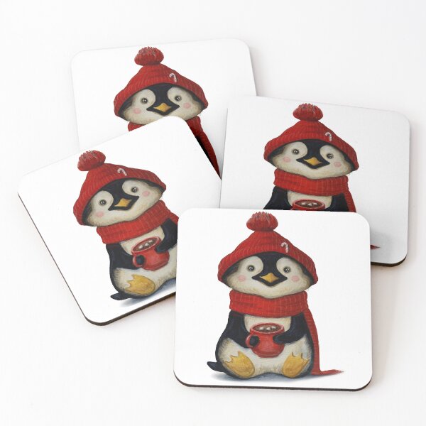 Item preview, Cute penguin with hot chocolate  designed and sold by Luckytash.