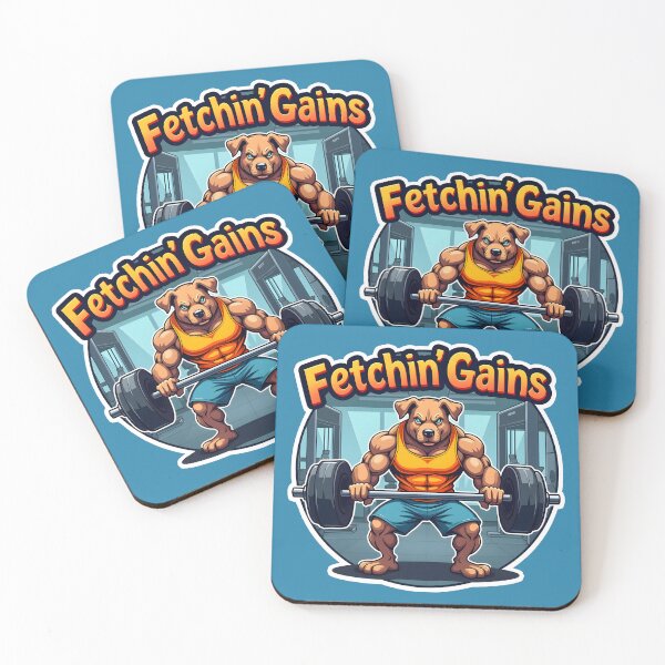 Item preview, Fetching Gains Dog Workout Design designed and sold by FoxyJags.