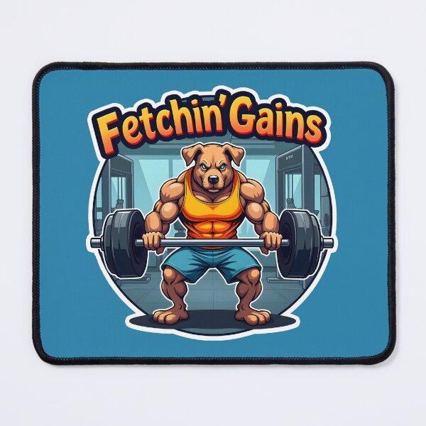 Item preview, Fetching Gains Dog Workout Design designed and sold by FoxyJags.