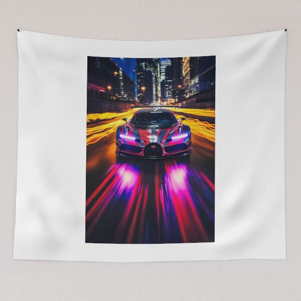 Item preview, Bugatti Chiron Super Sport Hypercar In Modern City Long Exposure designed and sold by RevUpDesign.