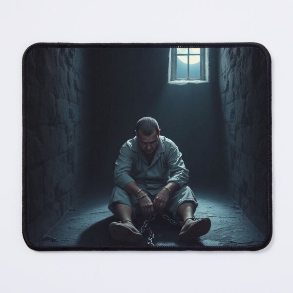 Item preview, Prisoner in Chains - Convict in Prison Cell designed and sold by ValkArts.
