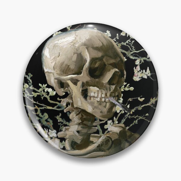 Item preview, Skeleton Van Gogh Painting with Blossoms designed and sold by sunnybandana.