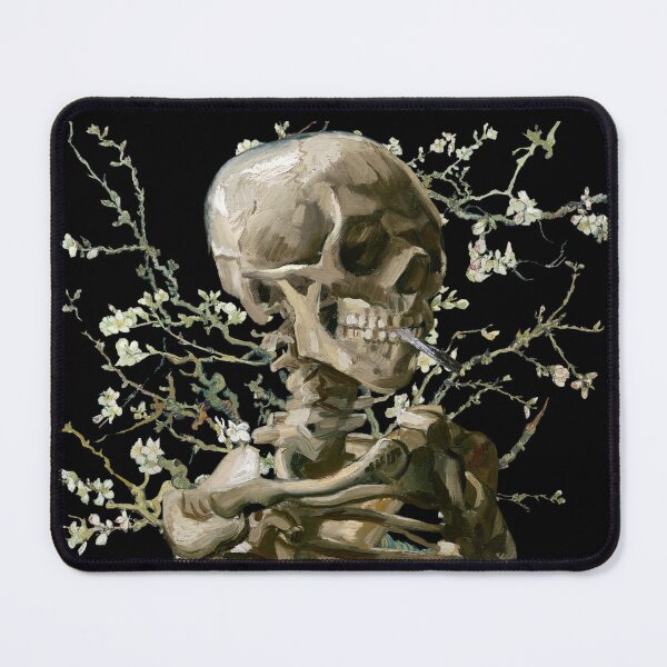 Item preview, Skeleton Van Gogh Painting with Blossoms designed and sold by sunnybandana.
