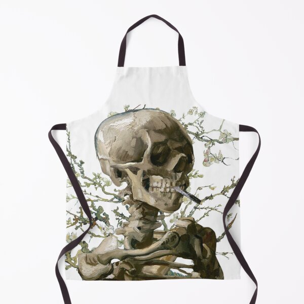 Item preview, Skeleton Van Gogh Painting with Blossoms designed and sold by sunnybandana.