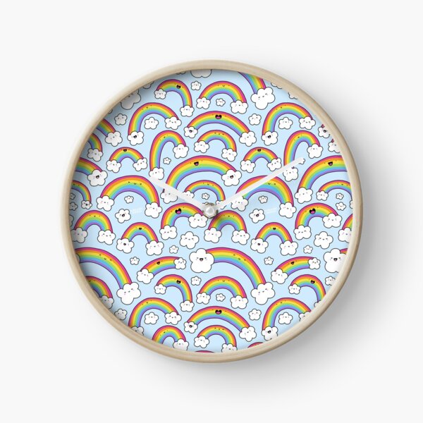 Rainbows Everywhere! Clock