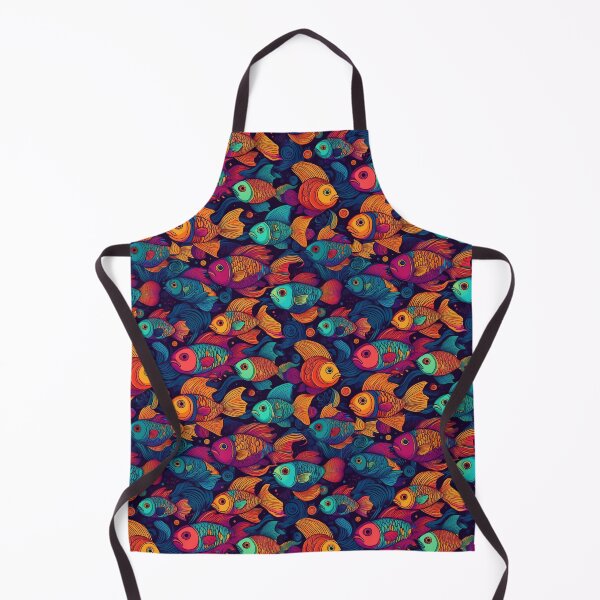 Item preview, Trippy Fishy Fish Seamless Pattern designed and sold by LianaCreates.